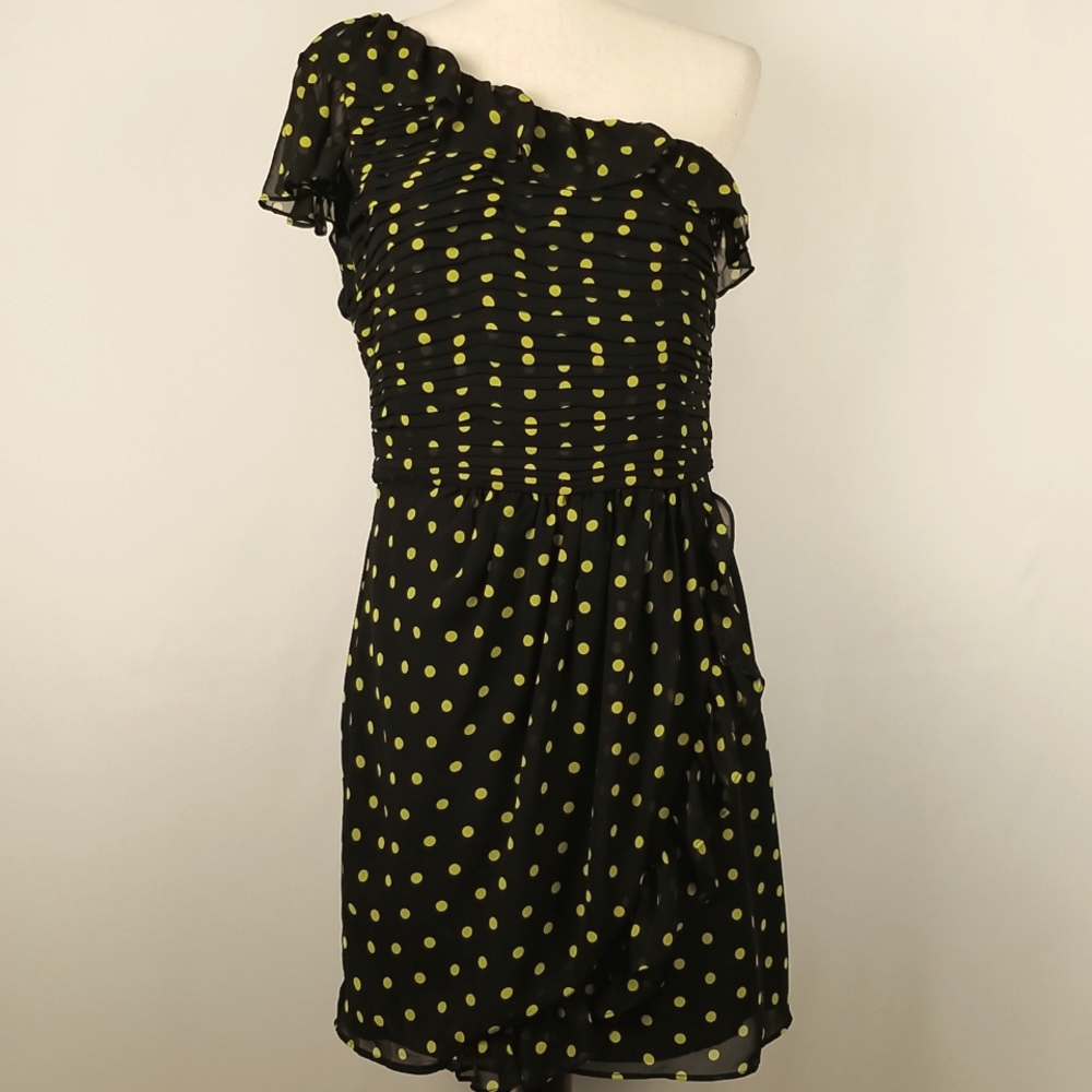 Allen B by Allen Schwartz One Shoulder Dress Sz 14 EUC